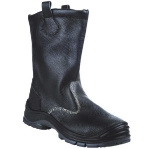 BOTTES DE SECURITE HIVER FOURREE CUIR NOIR S3 SRC