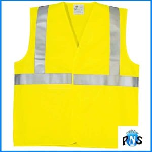 Gilet ECO hi-viz jaune bande baudrier coverguard