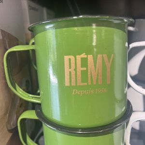 Tasse émail verte Rémy en doré