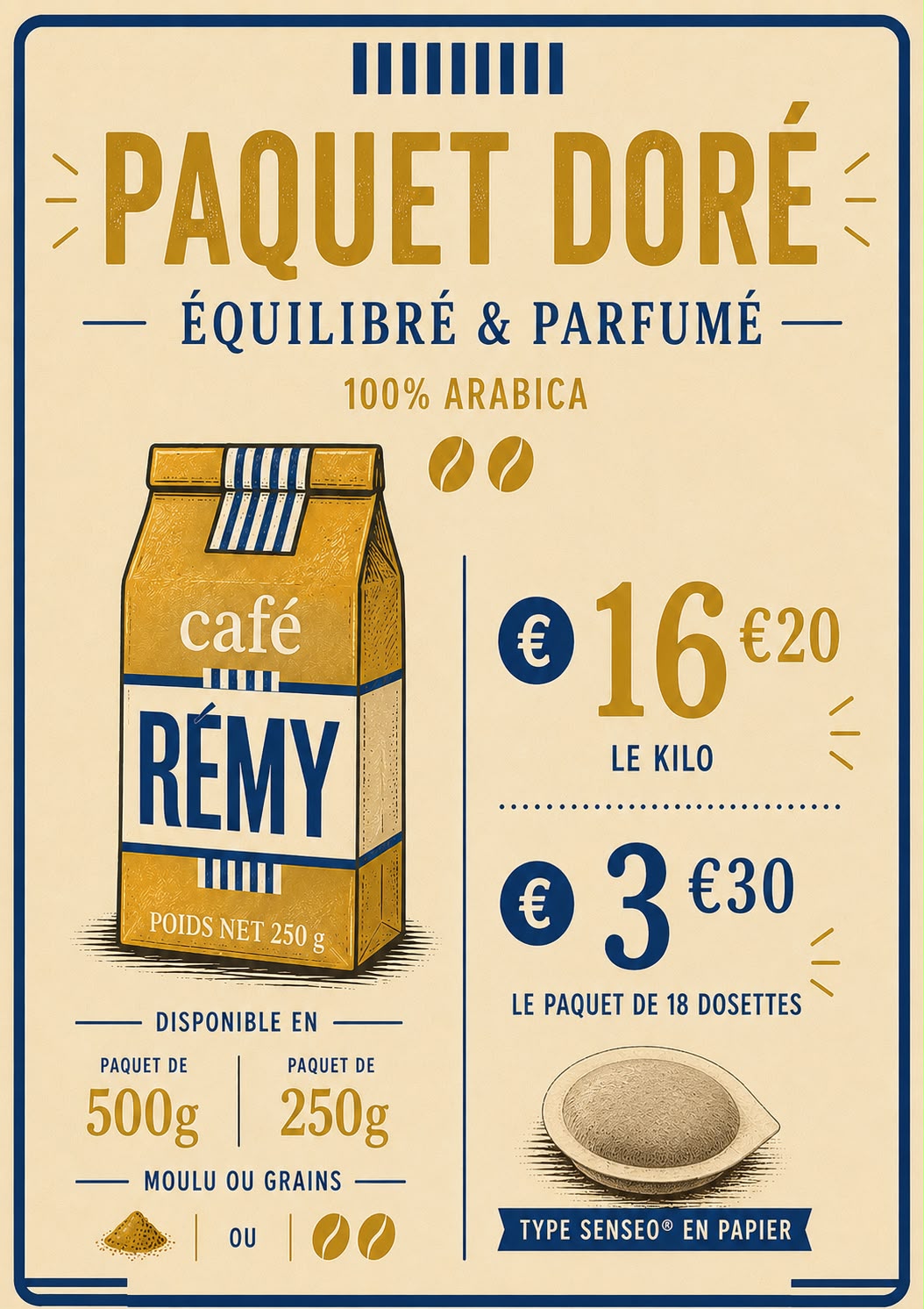 Paquet Doré: café doux et parfumé – Image 2