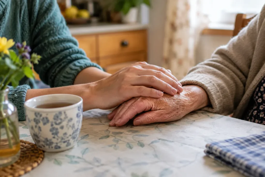 Aide à la personne – accompagnement d’une personne âgée à domicile