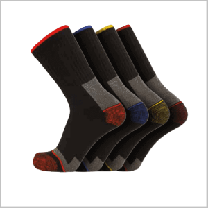 Lot de 4 paires de chaussettes ELIOS renforcées polyamide