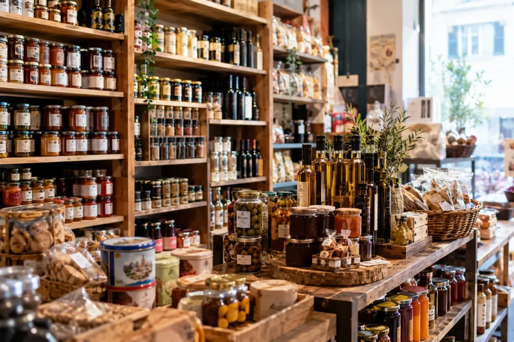Épicerie fine – produits du terroir en rayon