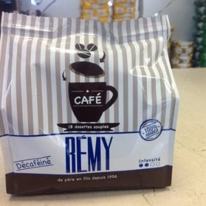 Paquet Marron: café décaféiné. 18 dosettes compatibles Senseo.