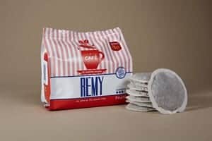 Paquet Rouge: café fin et parfumé. 18 dosettes compatibles Senseo.