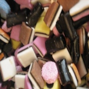 Confiseries anglaises à la réglisse x100grs