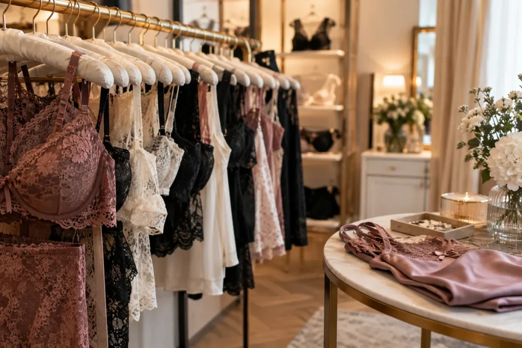 Lingerie – soutiens-gorge en dentelle et nuisettes