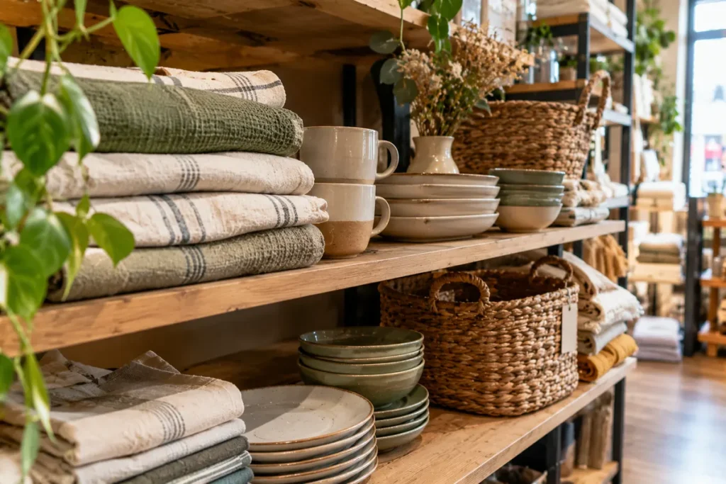 Maison – linge de maison, vaisselle et paniers