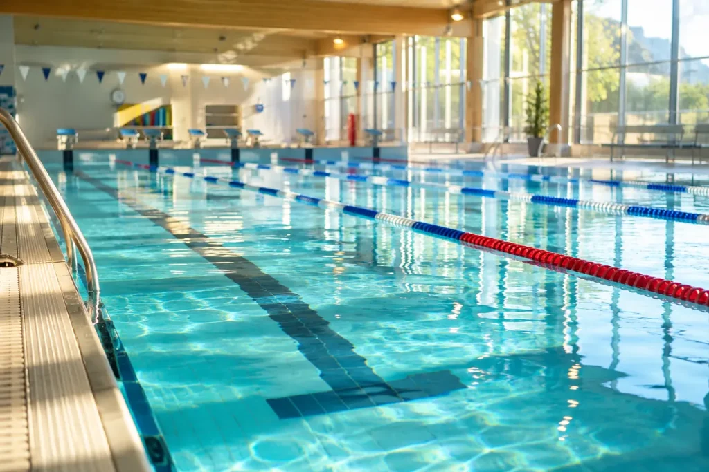 Piscine – bassin intérieur avec lignes d’eau