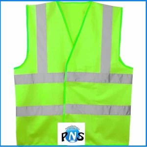Gilet vert fluo bandes baudrier double ceinture coverguard