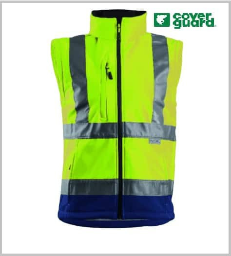 VESTE SOFTSHELL HAUTE VISIBILITE 2 EN 1 STATION JAUNE
