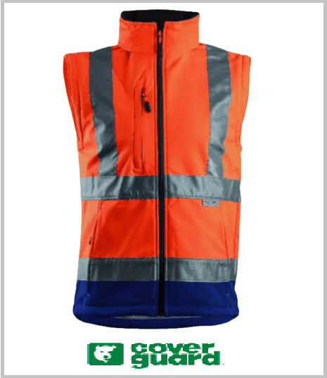 Veste softshell haute visibilite 2 en 1 station orange – vue 3