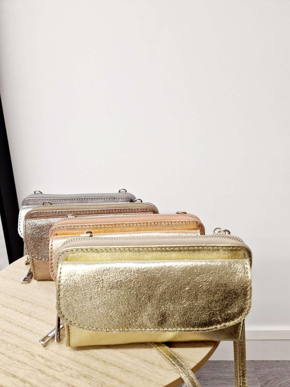 Pochette en cuir pailleté cérémonie
