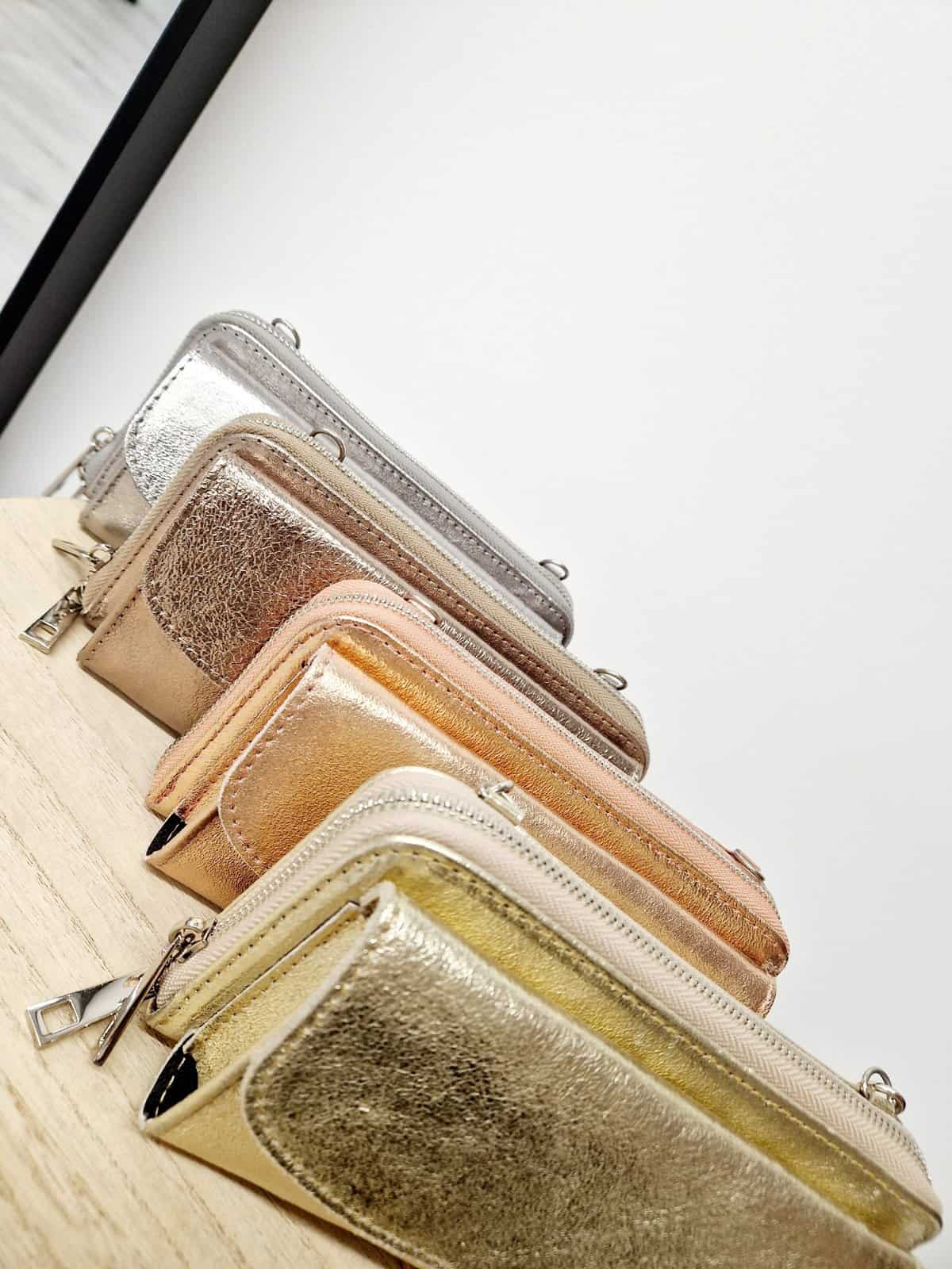 Pochette en cuir pailleté cérémonie