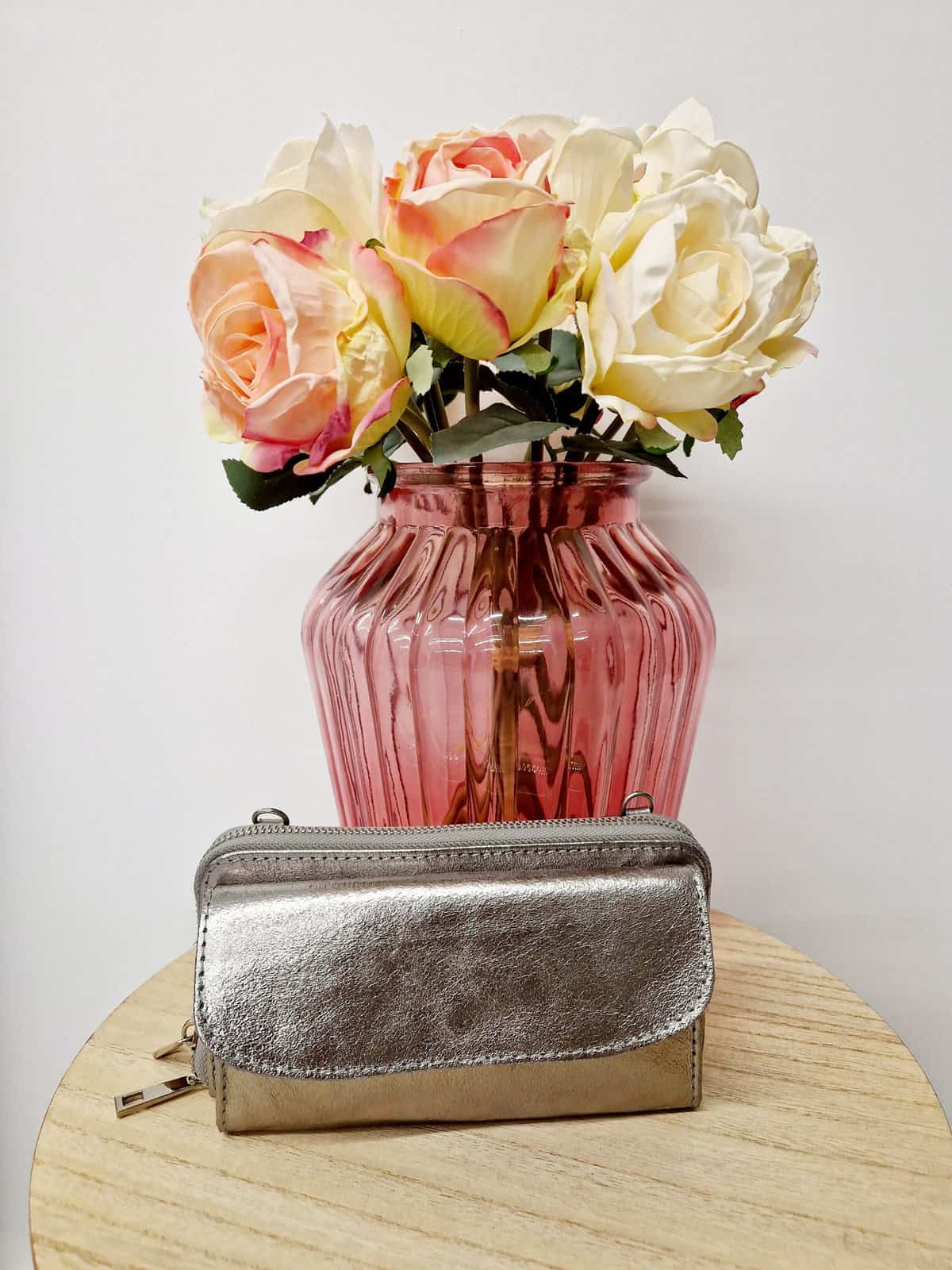 Pochette en cuir pailleté cérémonie
