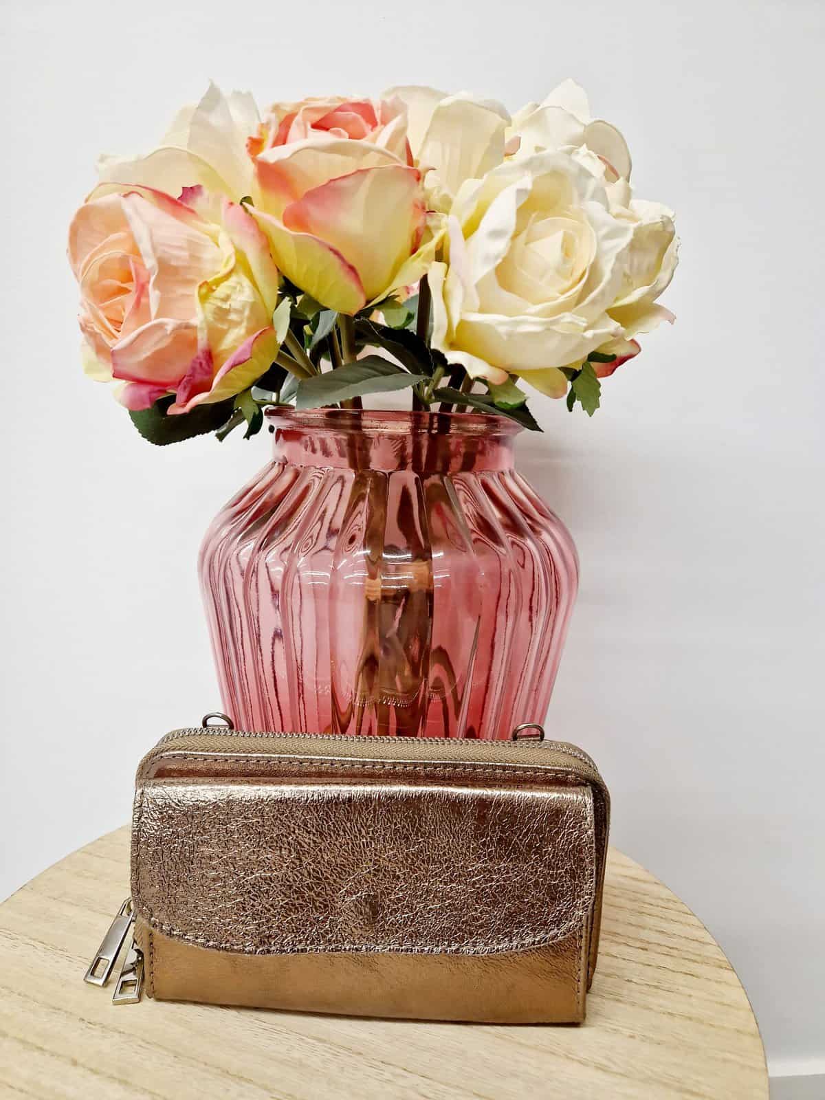 Pochette en cuir pailleté cérémonie