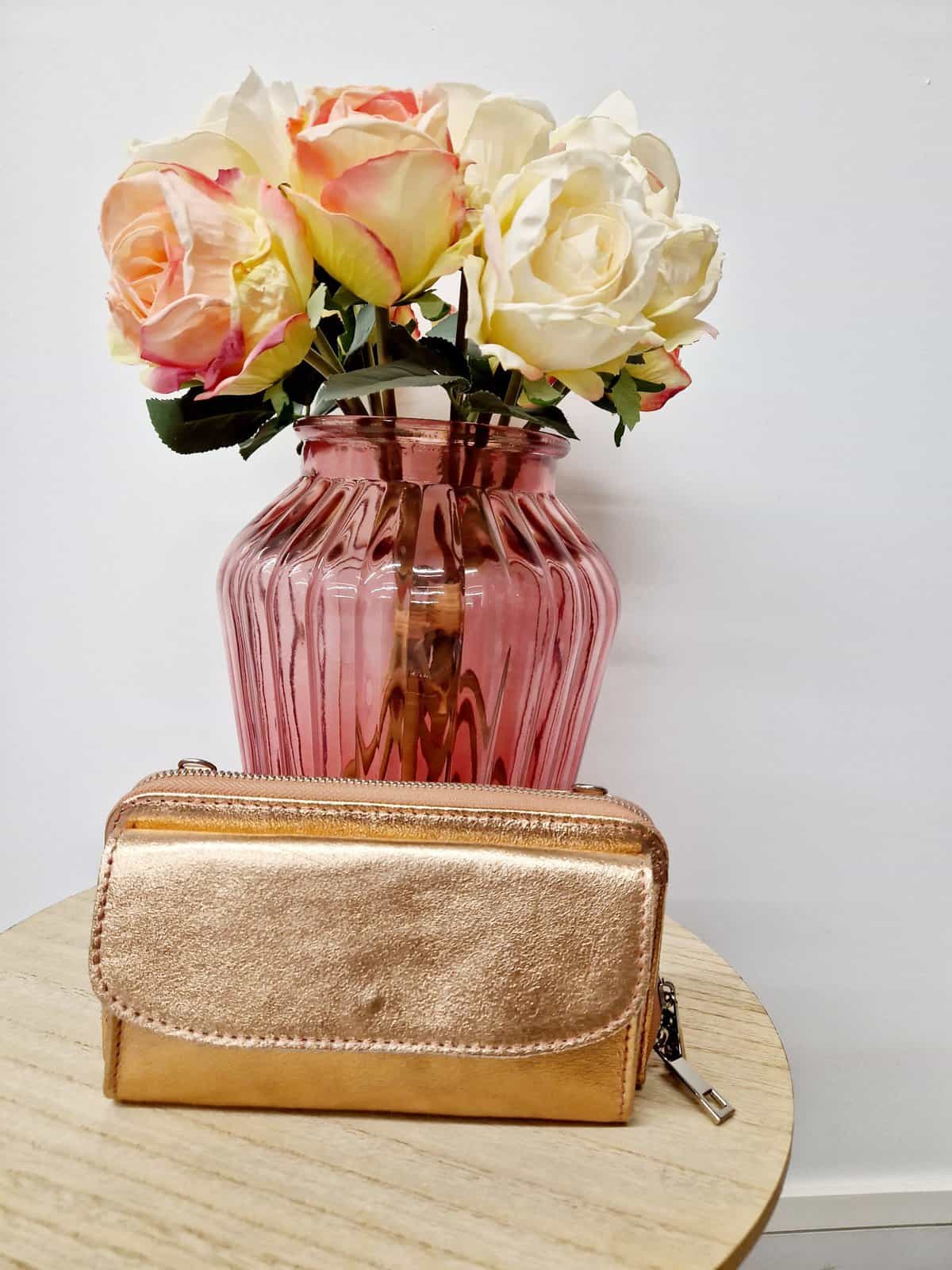 Pochette en cuir pailleté cérémonie