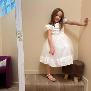 Robe fille blanche en tulle