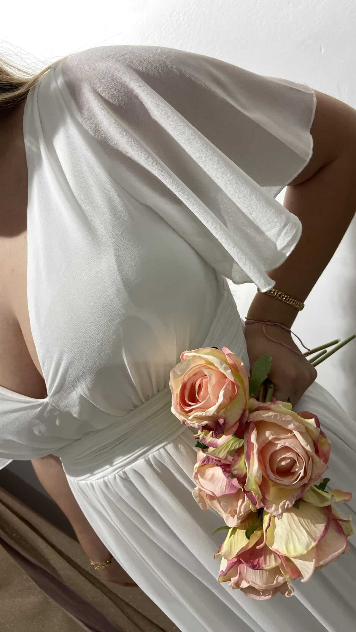 Robe de mariée manchettes