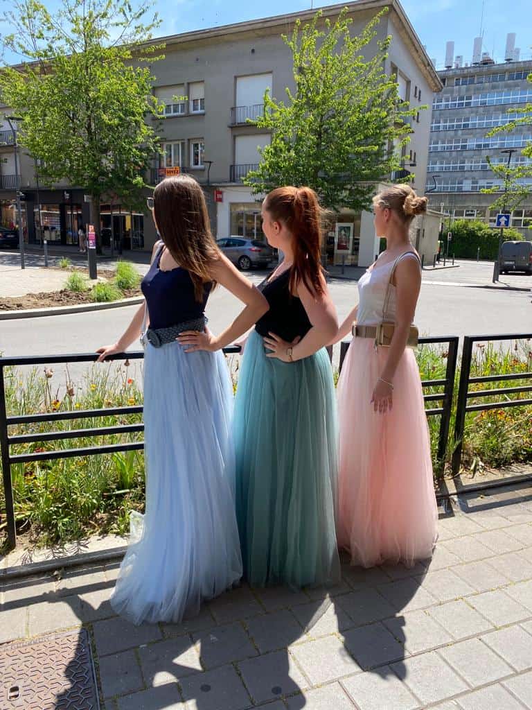 Longue jupe tulle pastel