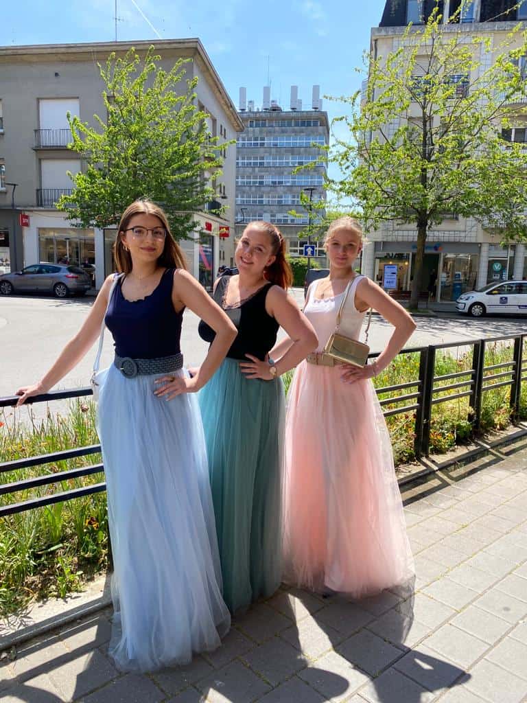 Longue jupe tulle pastel